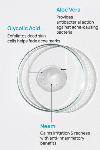 Acne Shield Facial Cleanser For Oily SkinAcneShield Facial Cleanser With 0.1% Glycolic Acid & 0.1% Neem