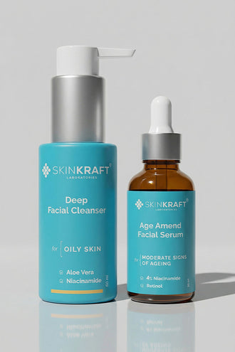 Skin Renewal Combo With 0.1% Retinol and 4% Niacinamide For Oily Skin