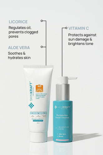Calming Protection Combo With 0.2% Licorice and Titanium Dioxide For Sensitive Skin